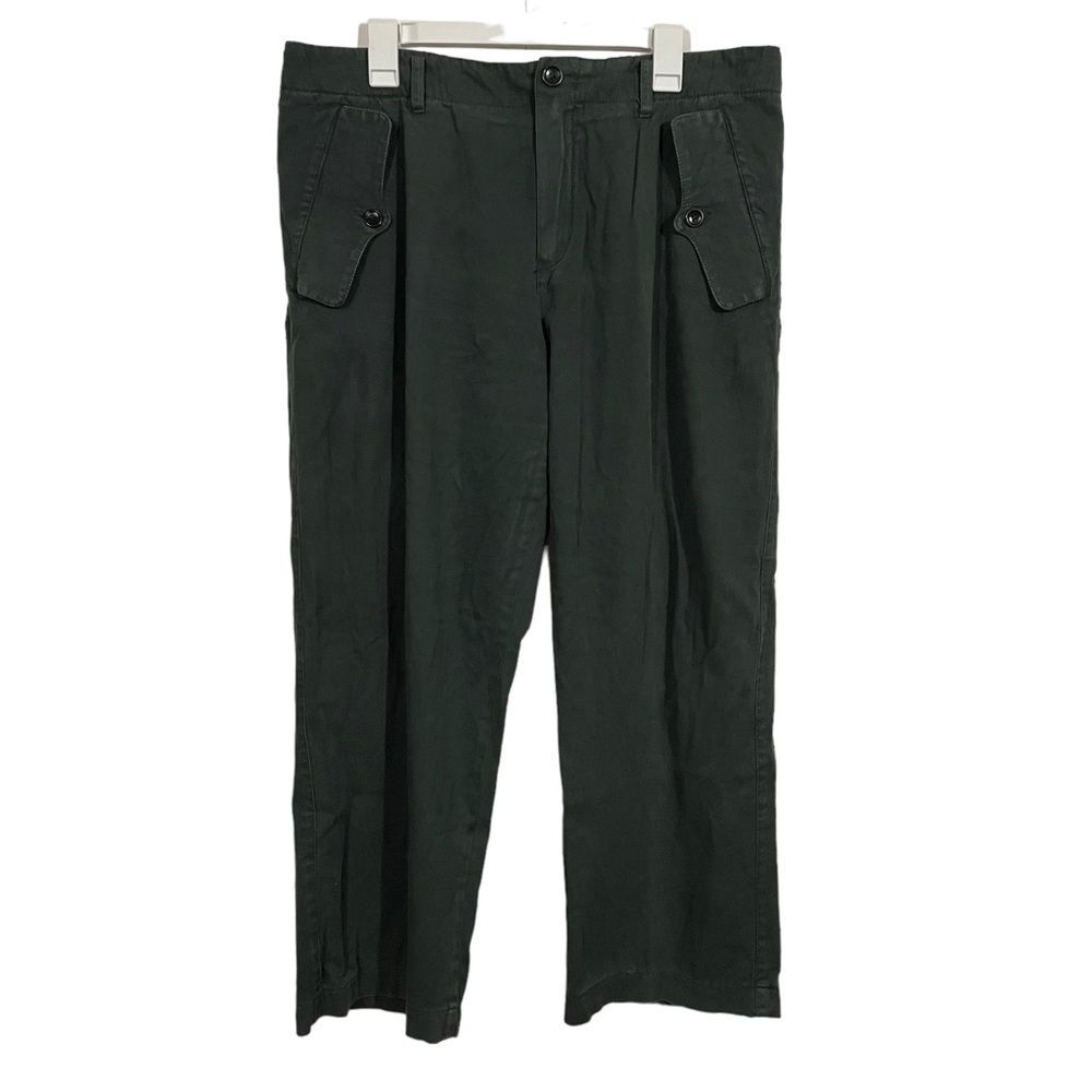 Hache Italian Pine Green Wide Leg Cargo Pants